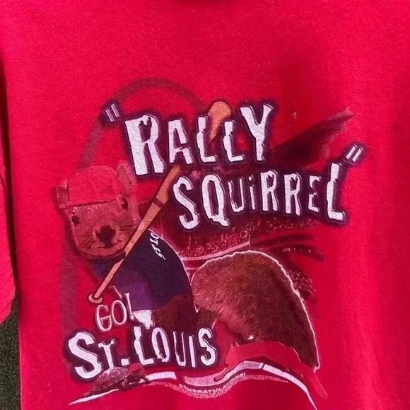 Vintage MLB St. Louis Cardinals Rally Squirrel T-shirt Large - Picture 4 of 6
